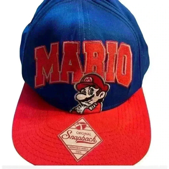 Nintendo Other - Nintendo Super Mario Bros Snapback Hat Unisex Adjustable Cap